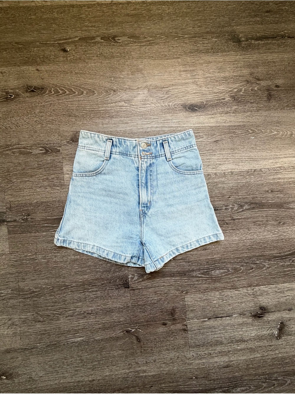 Levi's Light Blue High-Rise Denim Shorts